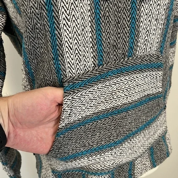 Original Senor Lopez gray/black/blue Baja Beach hoodie size small - Picture 6 of 10